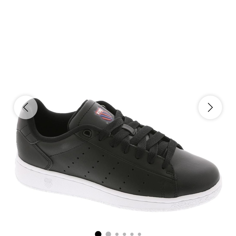 NWT Men's Black K-Swiss Low-Top Casual Sneaker with White Sole Size 10